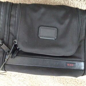Black 10x11 ballistic nylon large Tumi travel accessories bag
